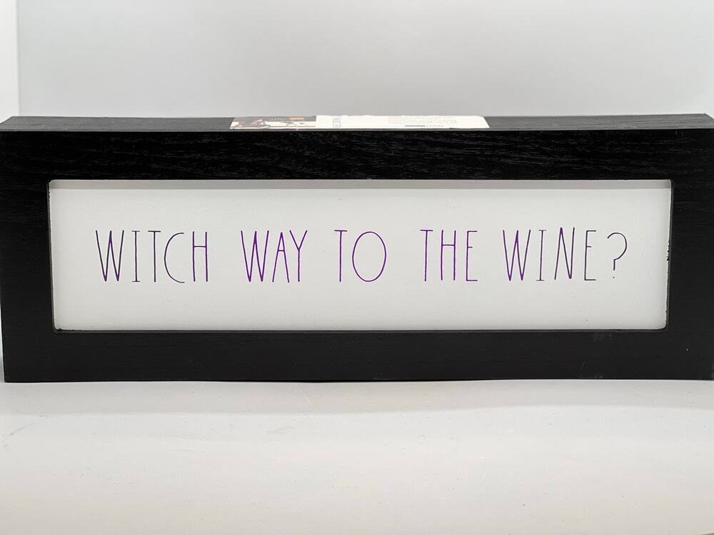 Witch Way To The WIne Rae Dunn Halloween Sign